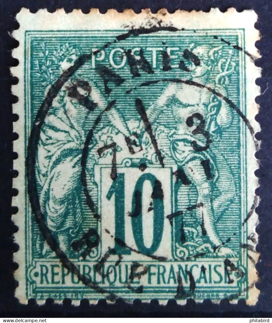 FRANCE                           N° 76      Signé         OBLITERE                Cote : 325 €           2° CHOIX - 1876-1898 Sage (Type II)
