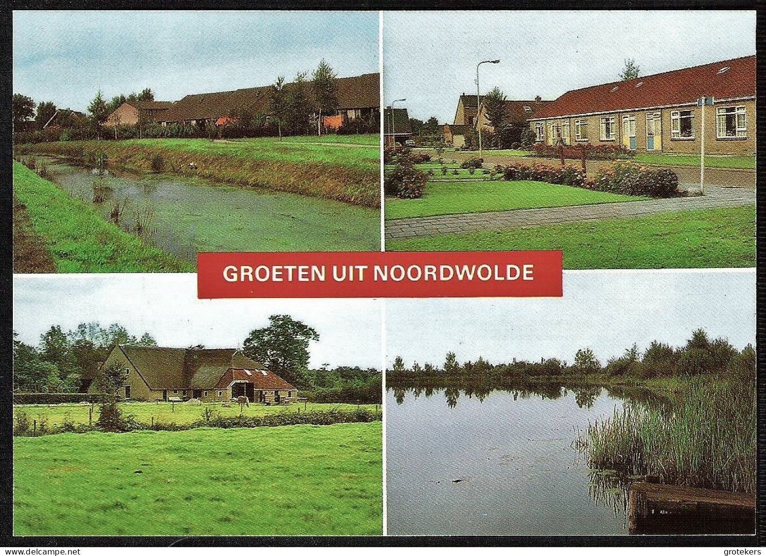 NOORDWOLDE Groeten Uit 4-luik Ca 1980 - Other & Unclassified