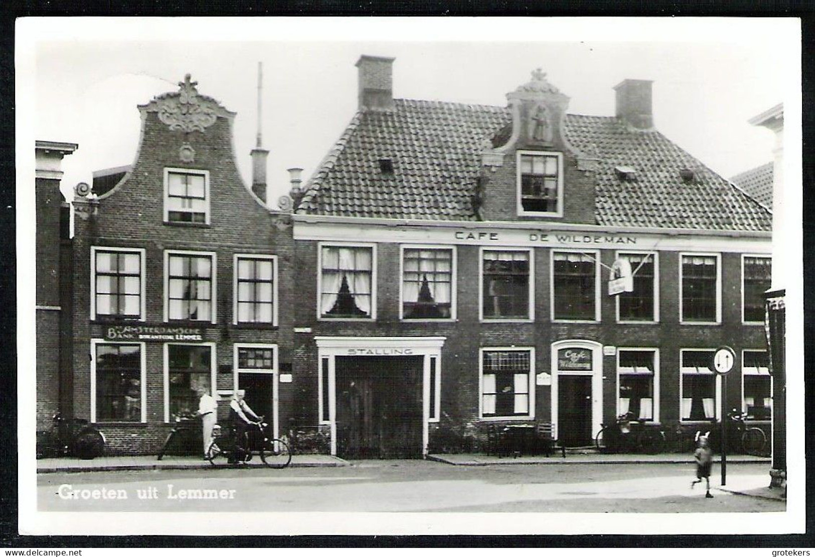 LEMMER Cafe De Wildeman En Amsterdamsche Bank 1953 - Lemmer