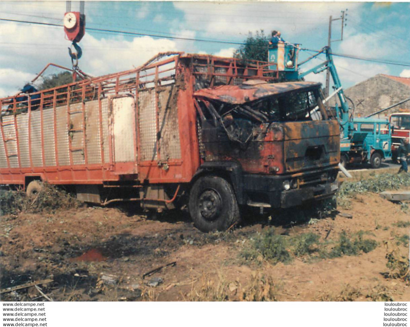 CAMION  ACCIDENTE PHOTO ORIGINALE 11 X 7.50 CM - Automobiles