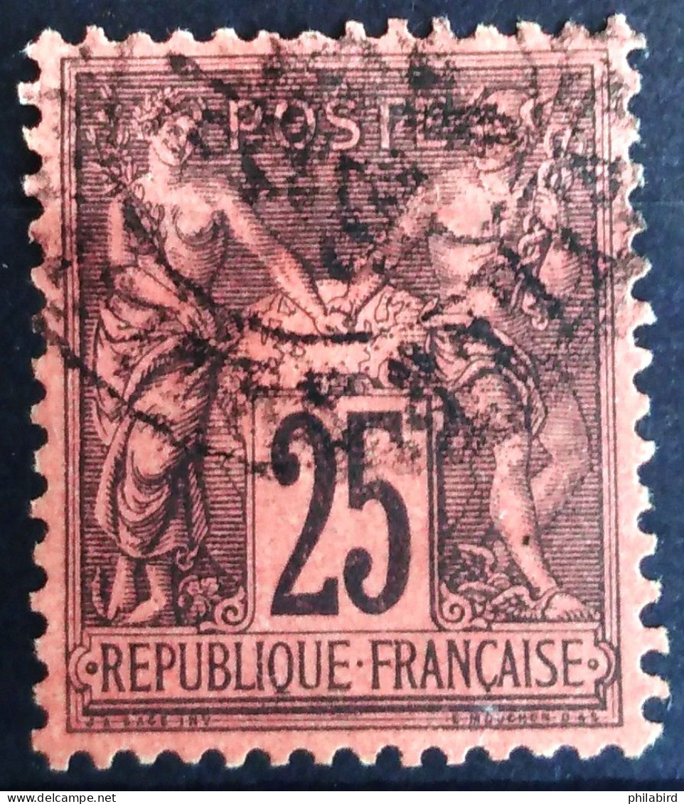 FRANCE                           N° 91             OBLITERE                Cote : 30 € - 1876-1898 Sage (Type II)