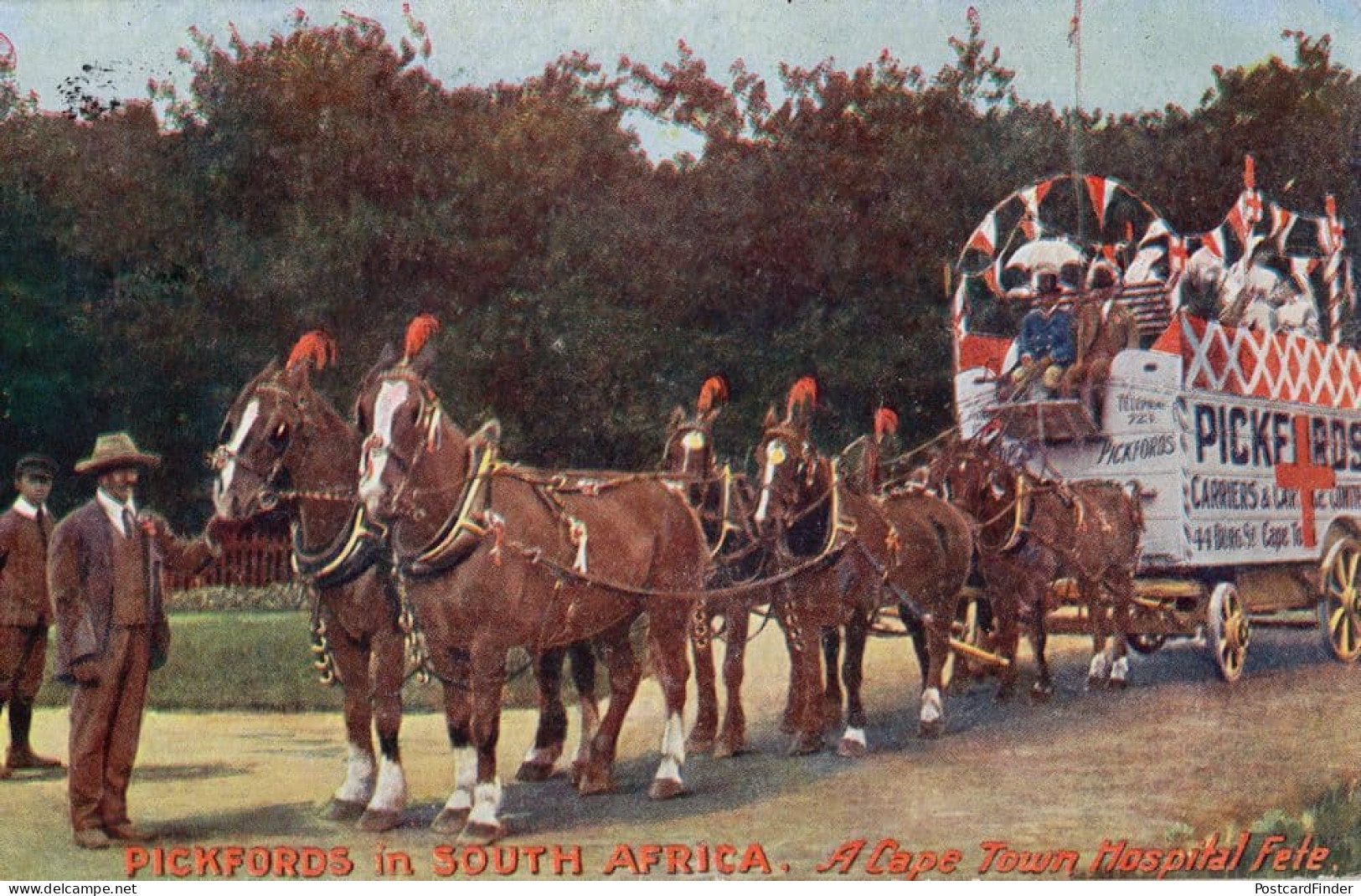 Cape Town Hospital Fete Pickfords Removals South Africa Advertising Old Postcard - Publicité