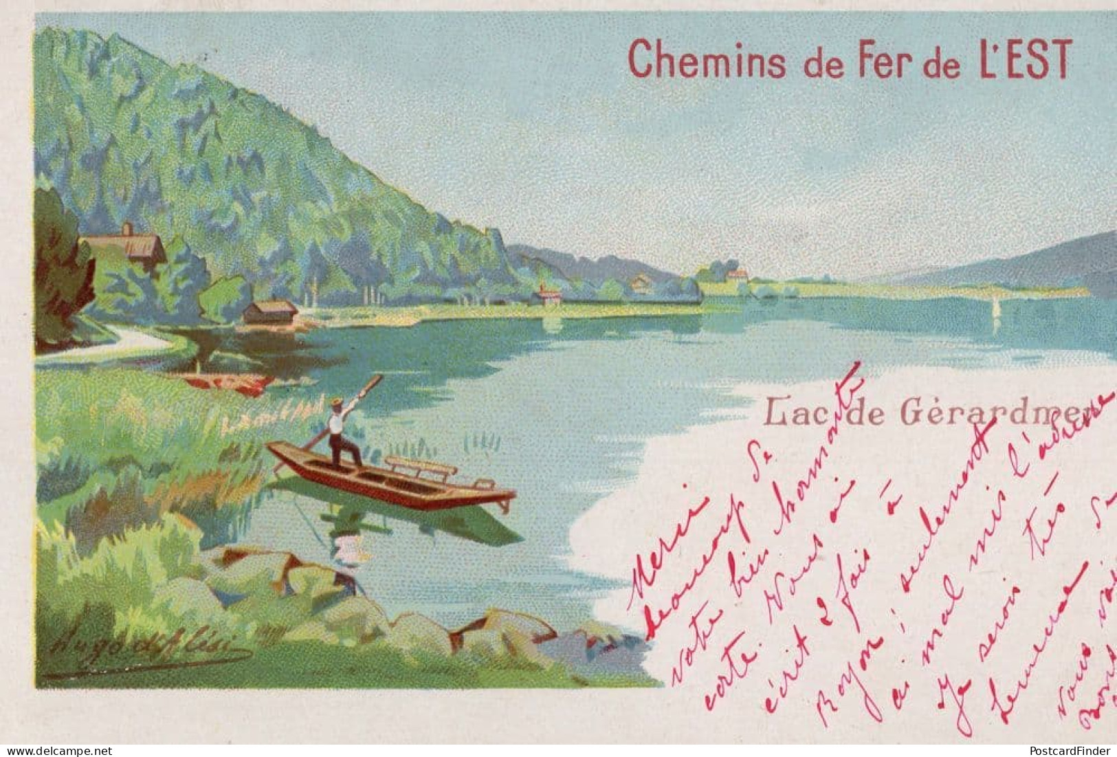 Chemins De Fer De L'est Eastern Railways French Old Advertising Postcard - Publicité