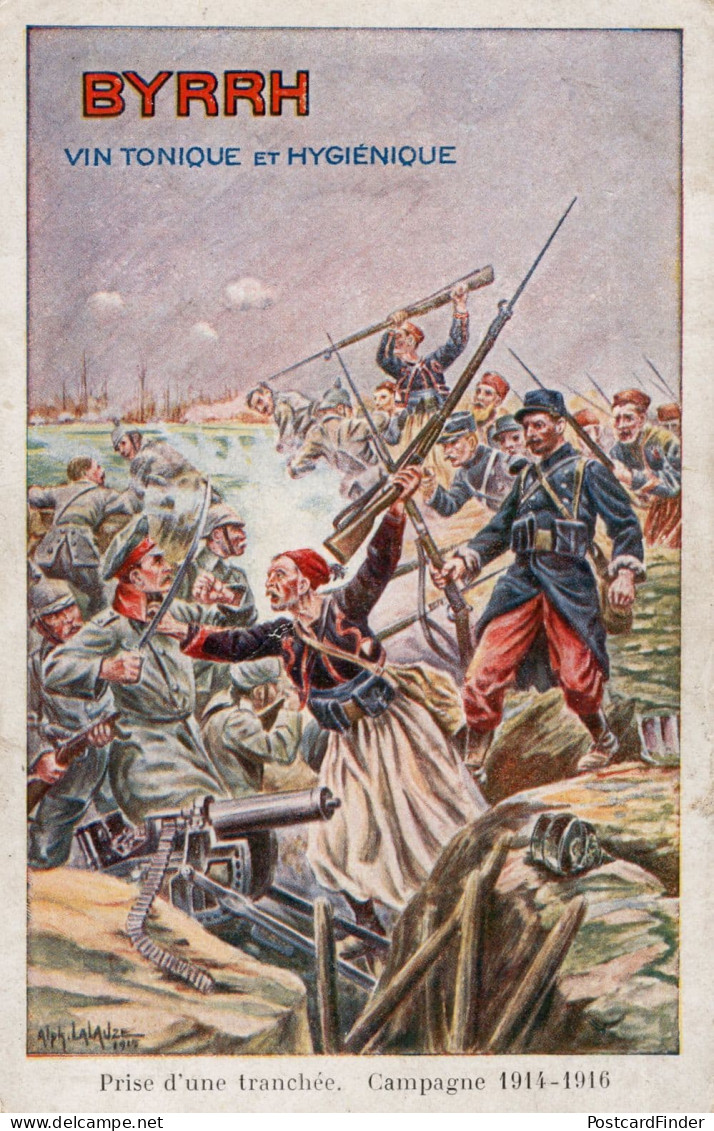 Byrrh WW1 Tonic Drink Antique War Battle Advertising Postcard - Publicité