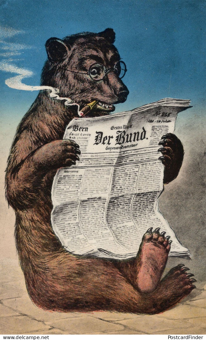 Der Deutsche Bund German Newspaper Old WW1 Advertising Postcard - Publicité