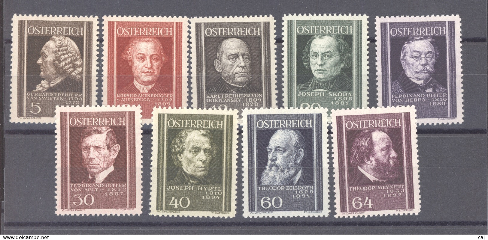 Autriche  :  Yv  506-14  Mi  649-57  ** - Unused Stamps