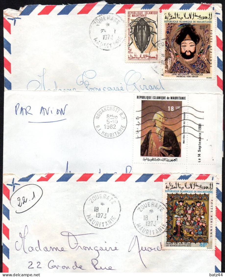 Mauritanie 3 Enveloppe Cover 1973 1982 - Mauritania (1960-...)