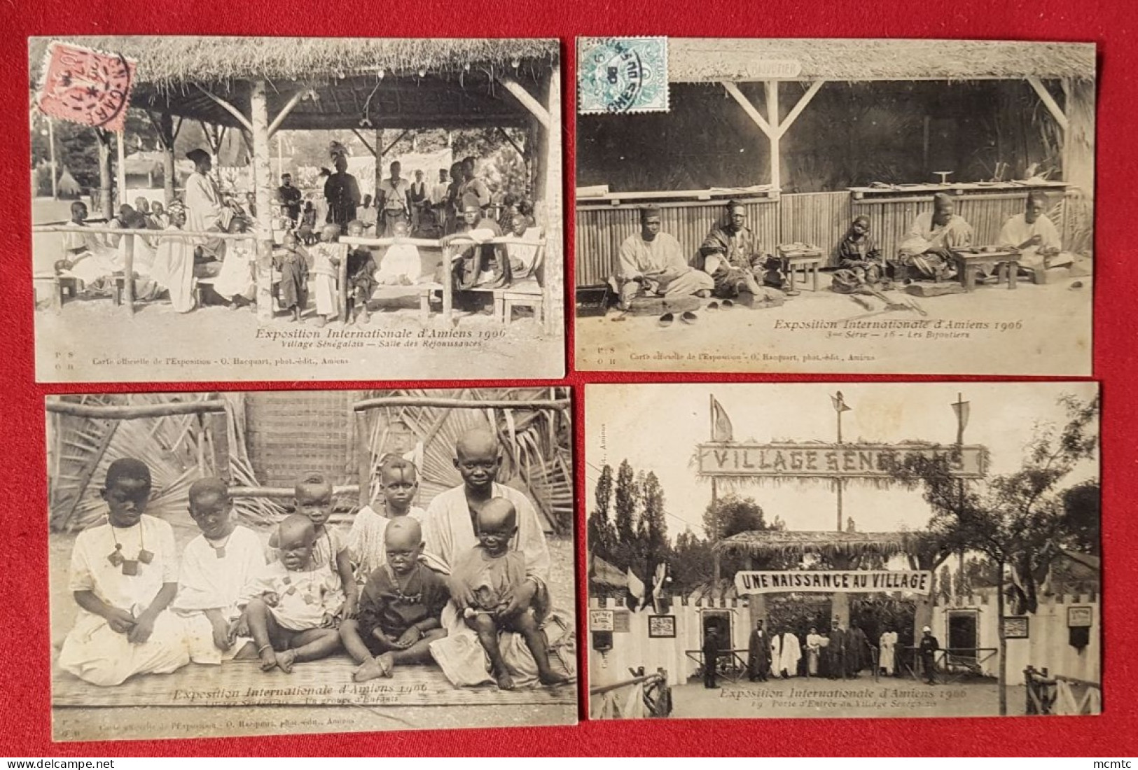 4 CPA - Exposition Internationale D'Amiens 1906 - Village Sénégalais - Les Bijoutiers - Amiens
