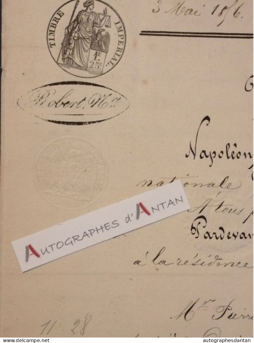 ● 1856 Familles Dupuy De Bordes - Besson - Domaine De Saint Ours - Grenoble - Acte Manuscrit Vente "Napoléon...." - Manuscripten