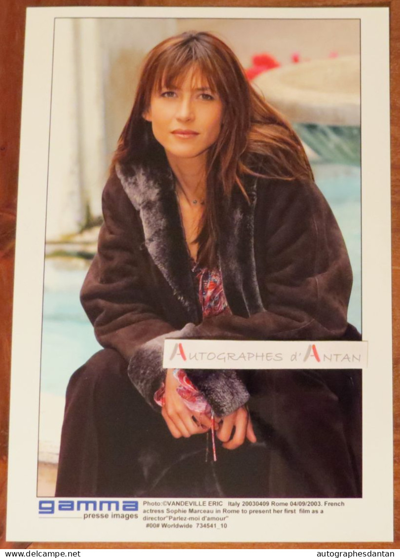 ● Sophie MARCEAU Actrice Parlez-moi D'amour Cinéma Gamma Rome Photo Presse 2003 - Personalidades Famosas