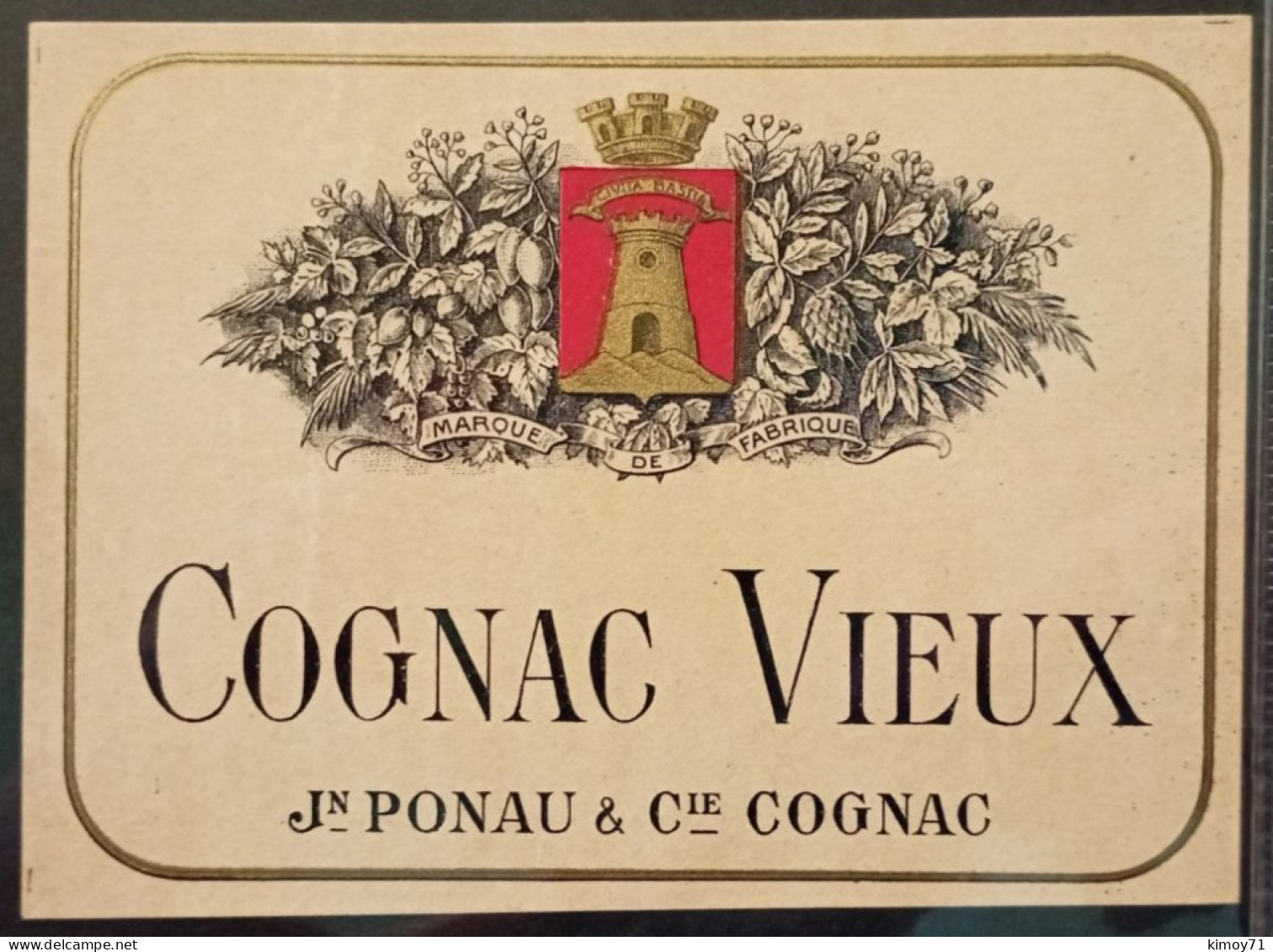 Etichetta Cognac Vieux - Alcoli E Liquori