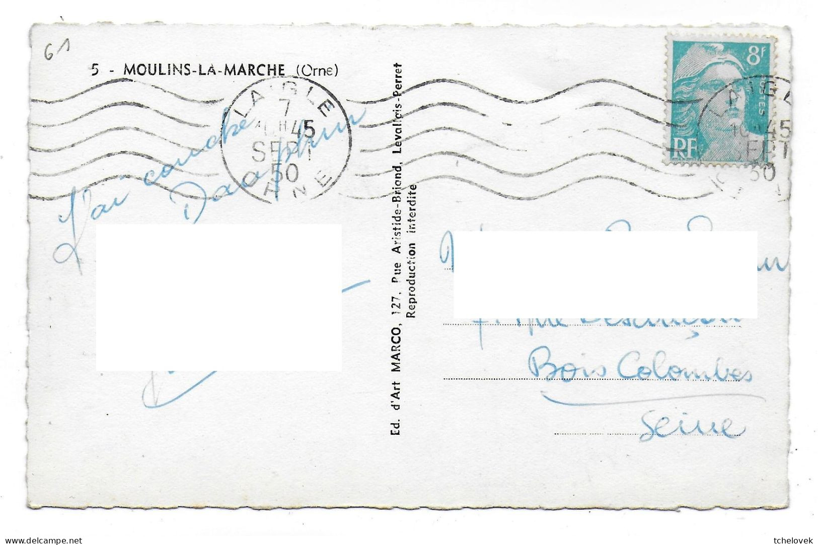 (61). Moulins La Marche. 1 Cp. (1) 1950 - Moulins La Marche