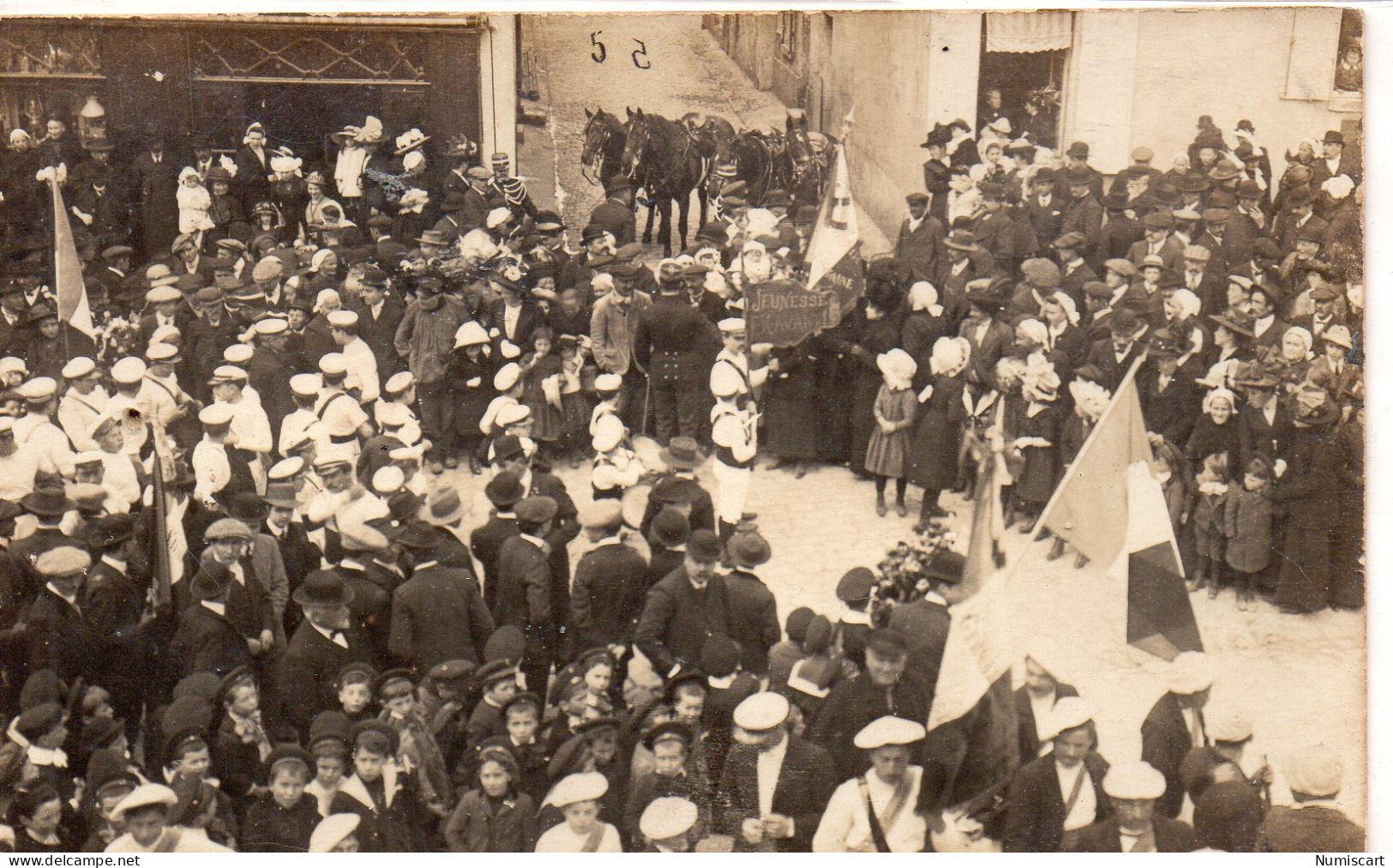 Doué-la-Fontaine Carte Photo Très Animée Fête Des Combattants De 1870-71 Carte écrite En 1913 - Doue La Fontaine