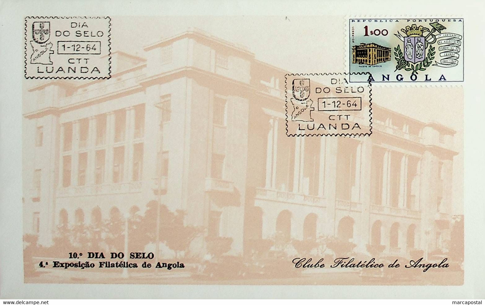 1964 Angola Dia Do Selo / Stamp Day - Tag Der Briefmarke