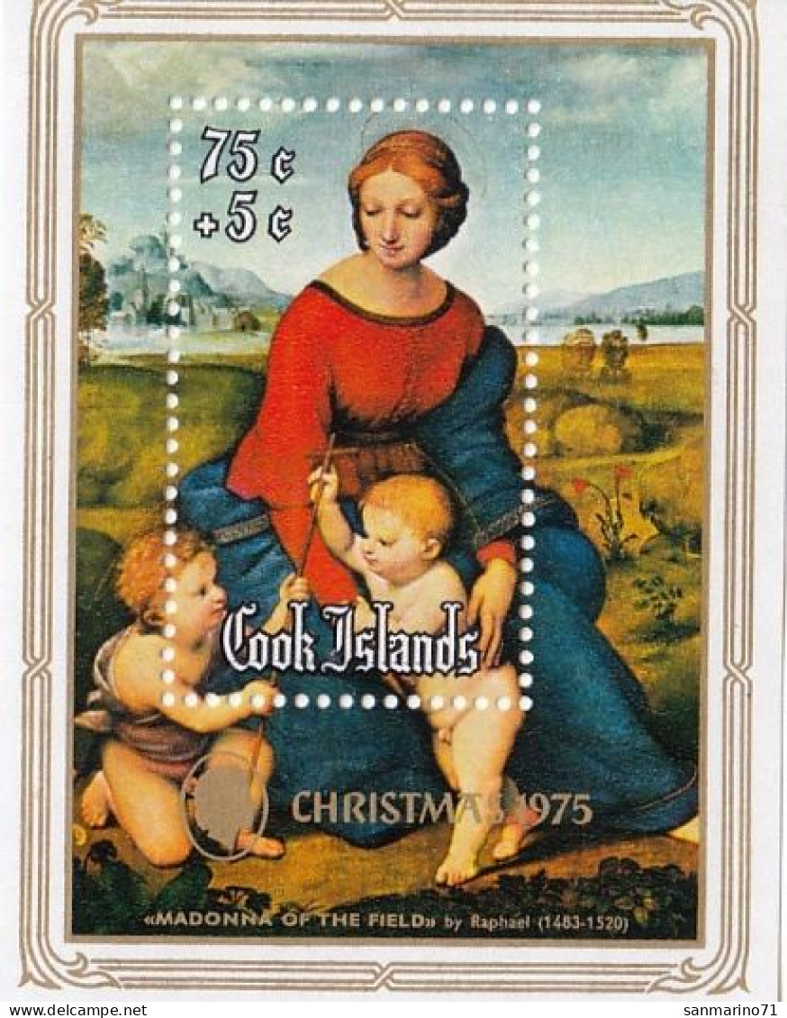 COOK ISLANDS Block 49,unused,Christmas 1975 (**) - Cook