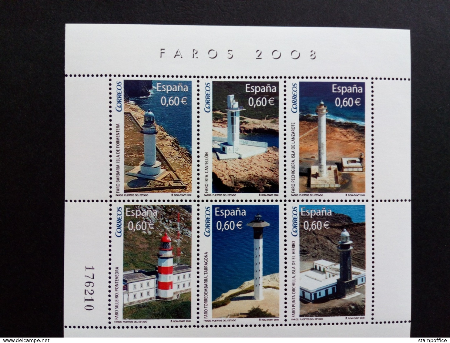 SPANIEN BLOCK 175 POSTFRISCH(MINT) LEUCHTTÜRME(II) 2008 - Lighthouses