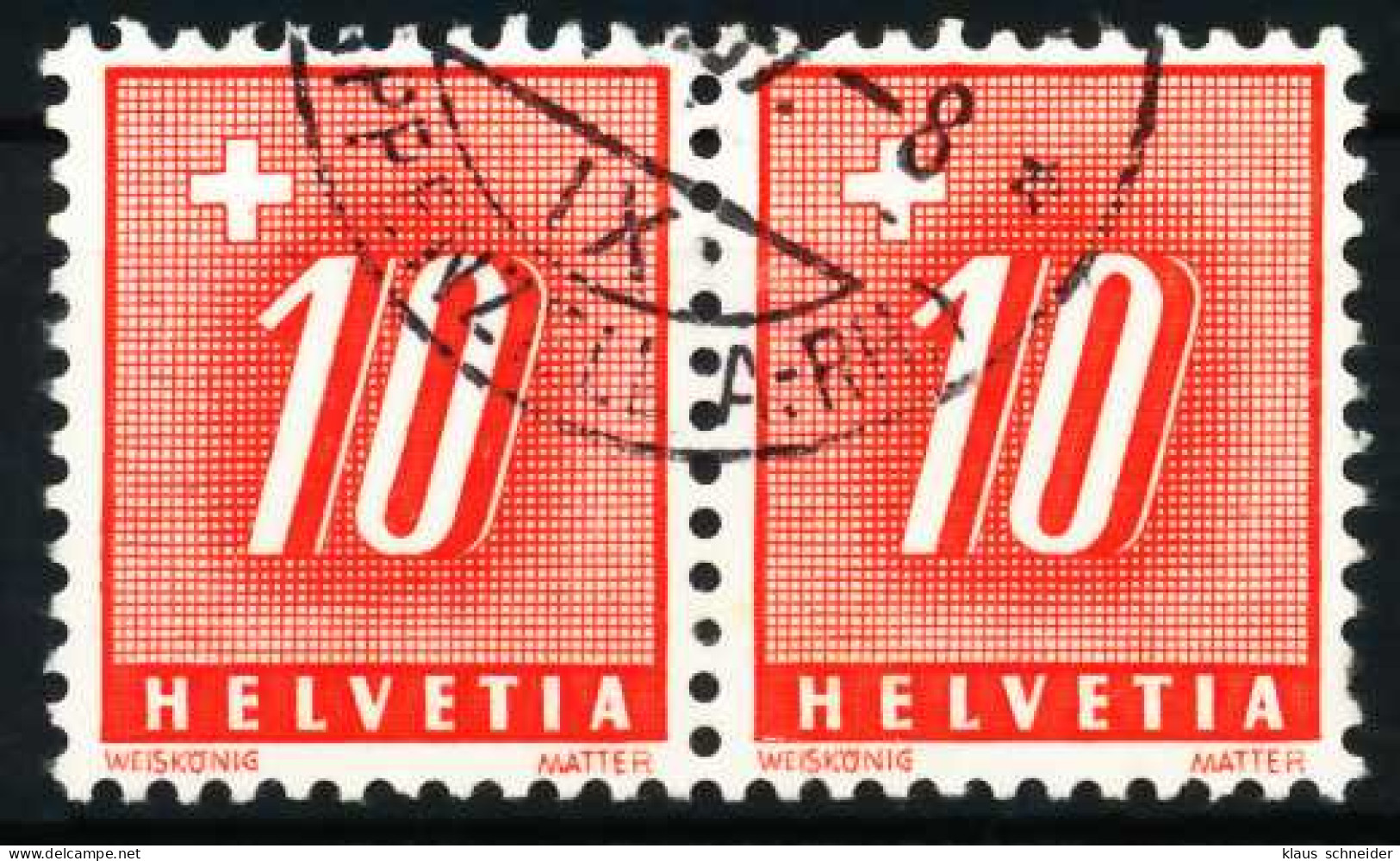 SCHWEIZ PORTO Nr 55z Gestempelt WAAGR PAAR X631E6A - Postage Due