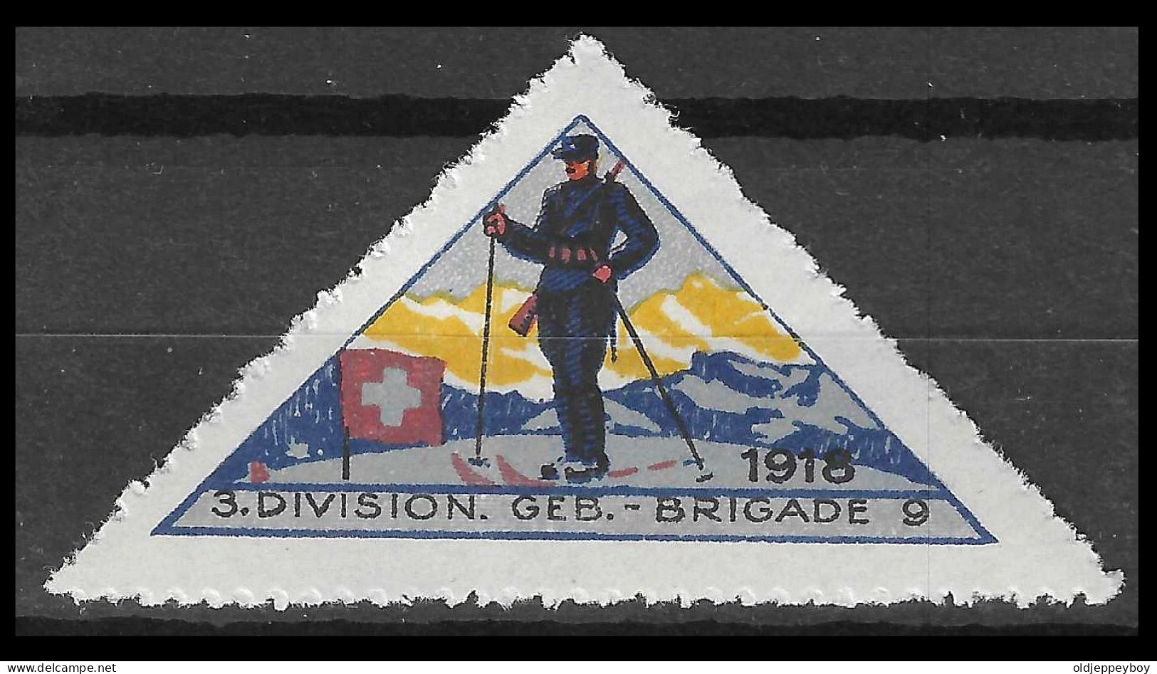 Uisse // Poste Militaire // Vignette-timbre // 1914-1918 // 3.Division ,Geb.-Brigade 9 No.135 - Vignettes