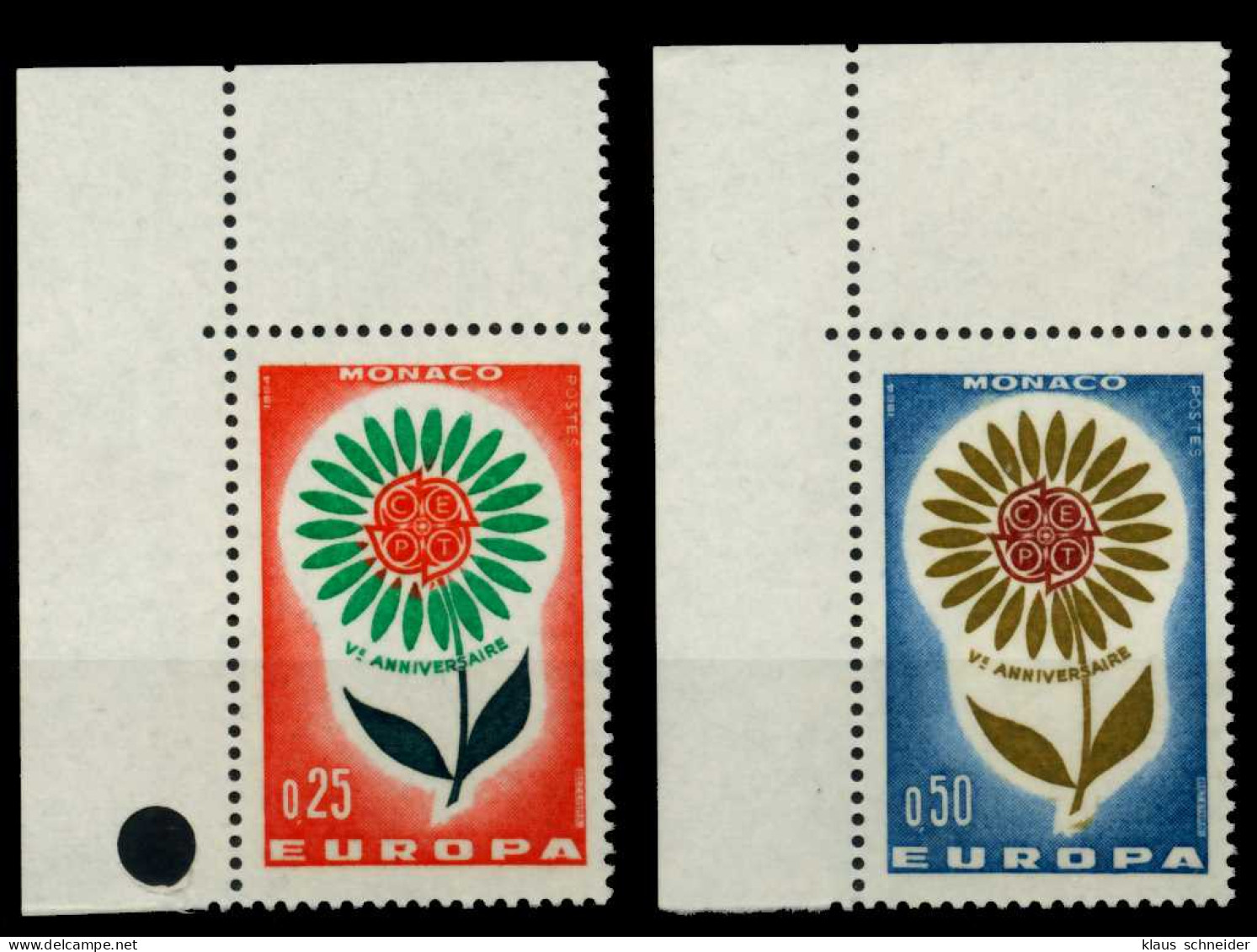 MONACO 1964 Nr 782-783 Postfrisch ECKE-OLI X760CFA - Unused Stamps