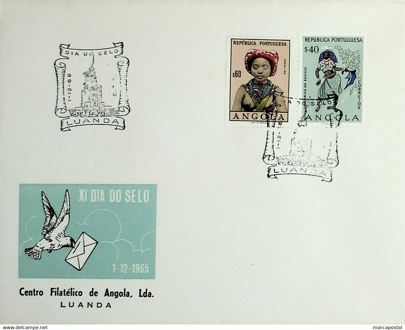 1965 Angola Dia Do Selo / Stamp Day - Stamp's Day
