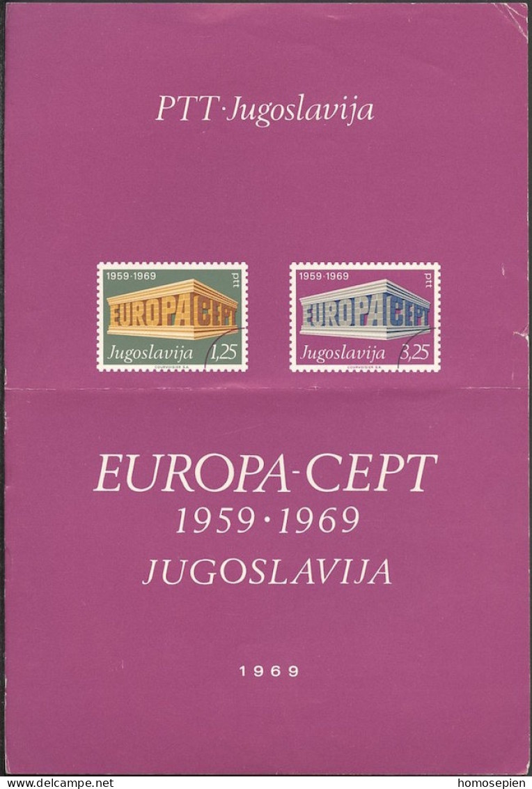 Yougoslavie - Jugoslawien - Yugoslavia Document 1969 Y&T N°DP1252 à 1253 - Michel N°PD1361 à 1362 *** - EUROPA - Covers & Documents