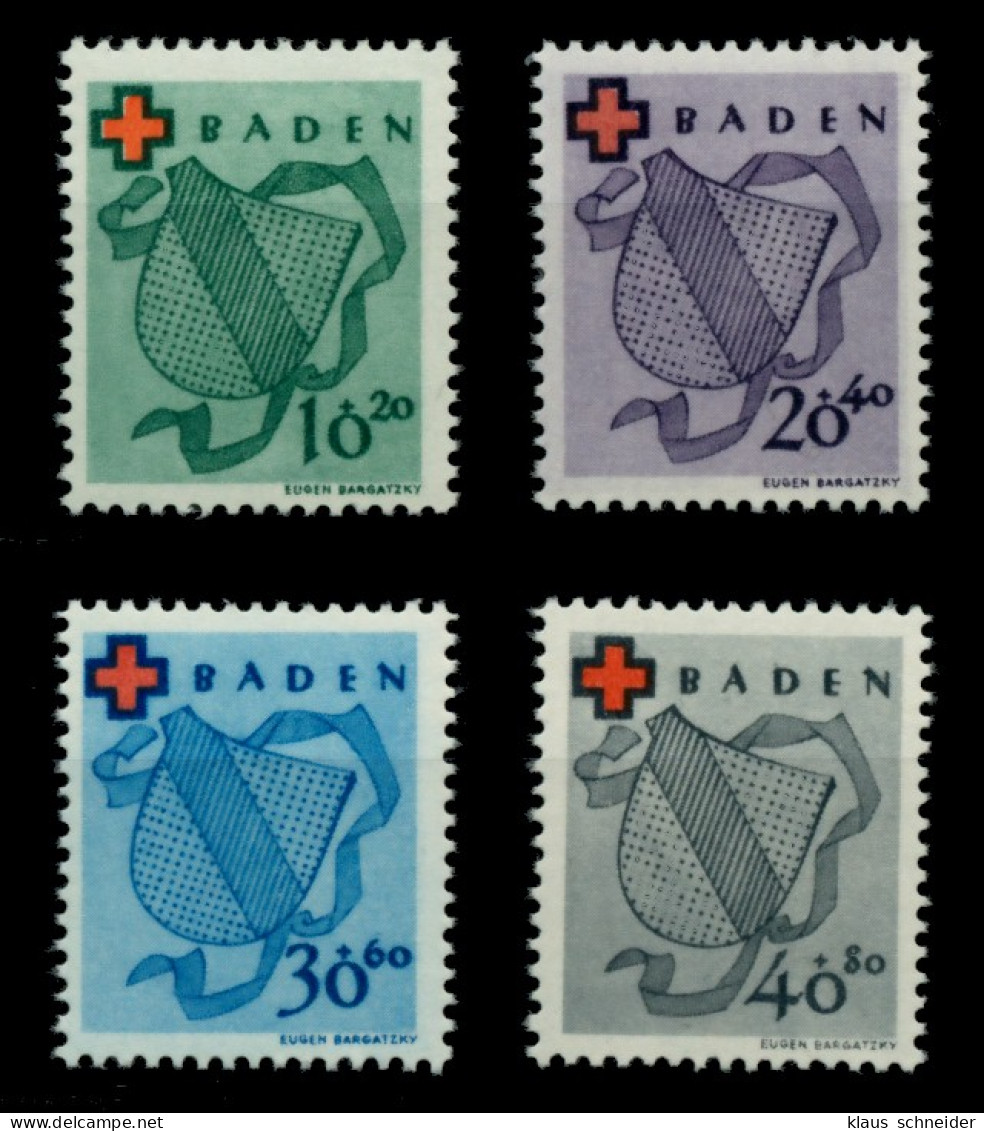 FRANZ. ZONE BADEN Nr 42A-45A Postfrisch Gepr. X6E319E - Baden