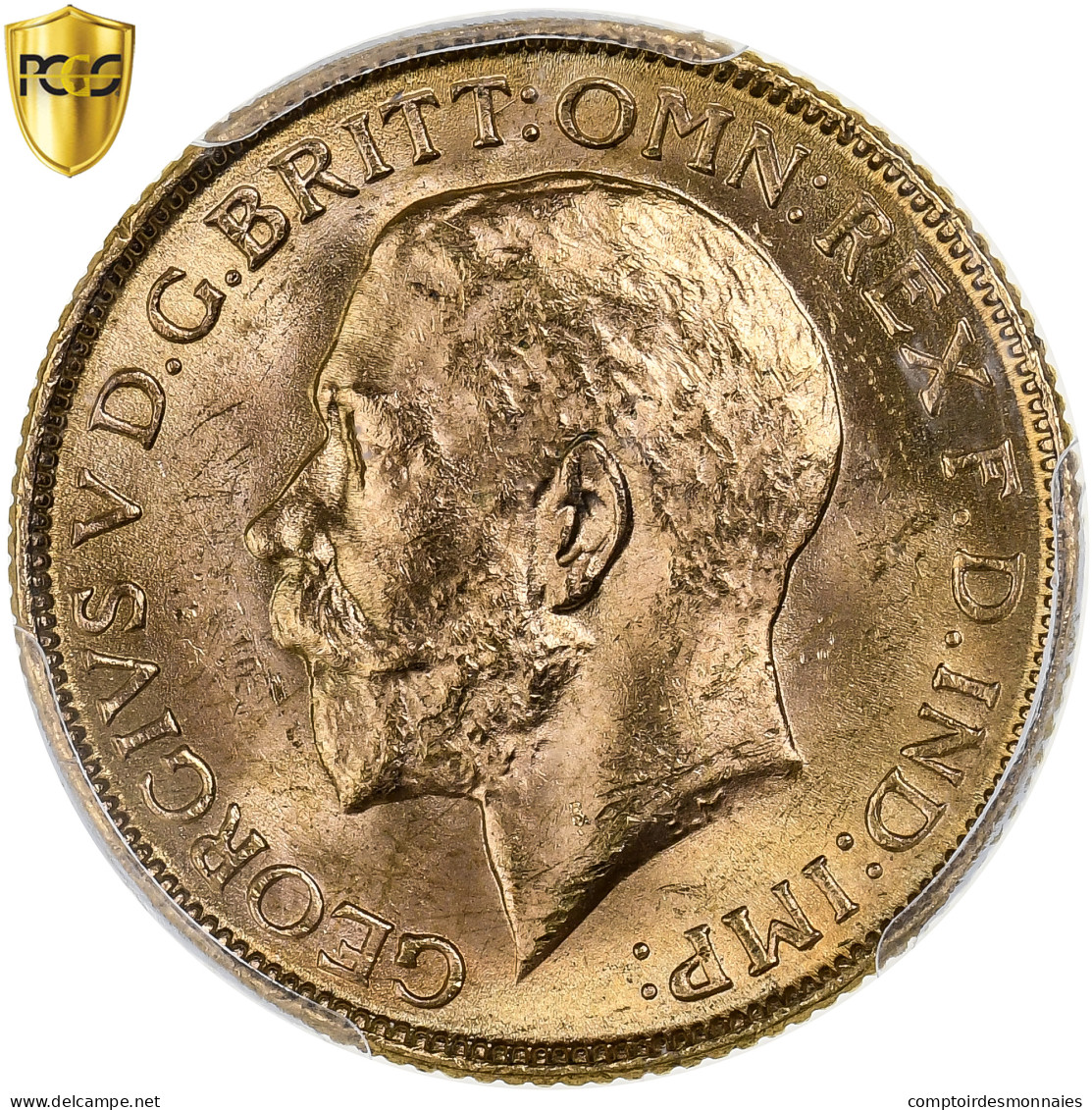 Inde Britannique, George V, Sovereign, 1918, Bombay, Or, PCGS, SPL, KM:525A - Inde