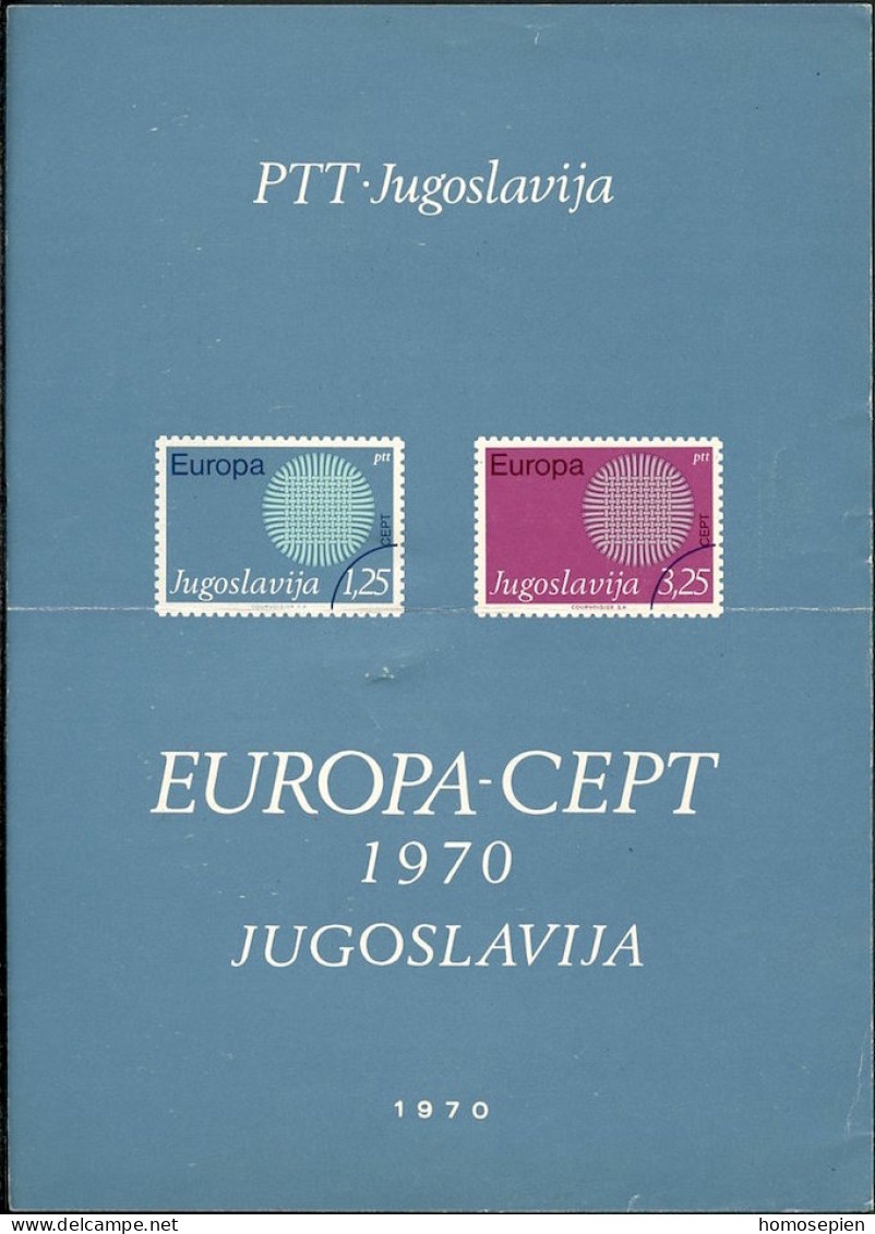 Yougoslavie - Jugoslawien - Yugoslavia Document 1970 Y&T N°DP1269 à 1270 - Michel N°PD1379 à 1380 *** - EUROPA - Lettres & Documents