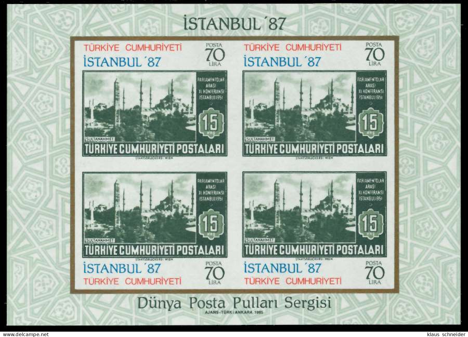 TÜRKEI Block 24 Postfrisch S019D22 - Blocks & Kleinbögen