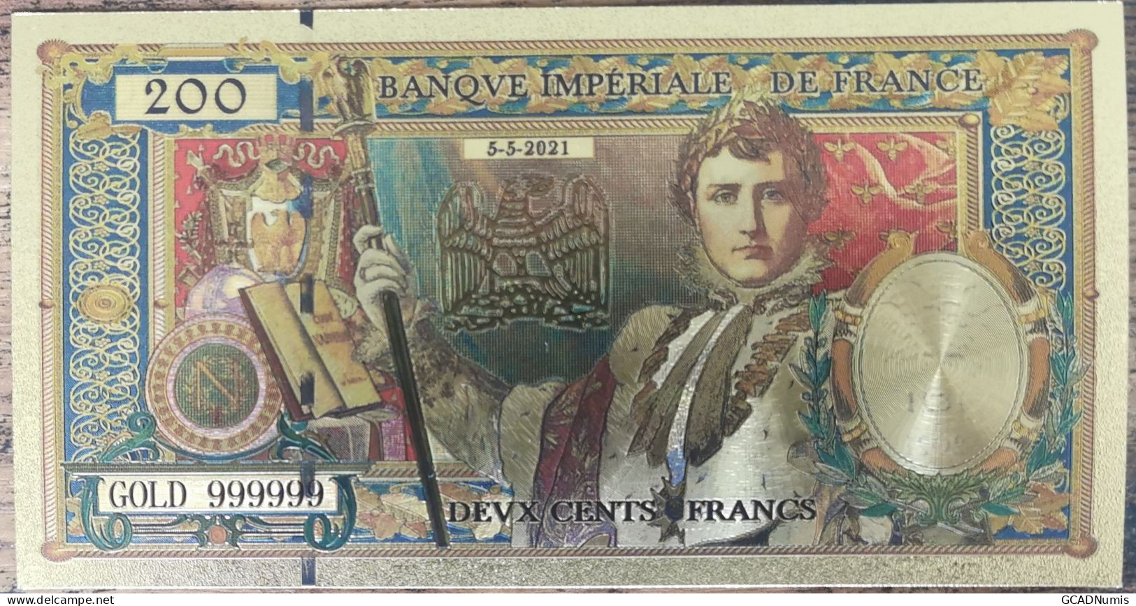 Billet 200 Francs Bicentenaire Napoléon BONAPARTE 2021 Polymère Gold Or - Autres & Non Classés