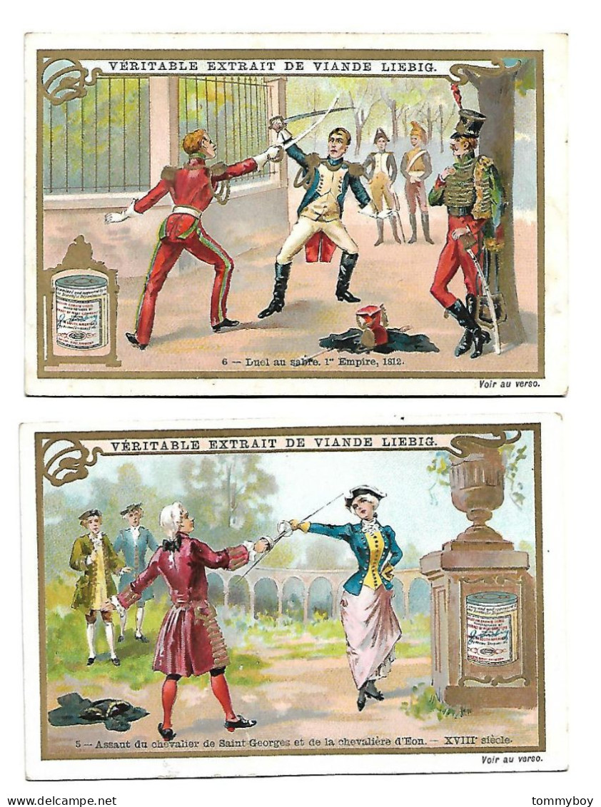 S 623, Liebig 6 Cards, Le Duel (ref B14) - Liebig