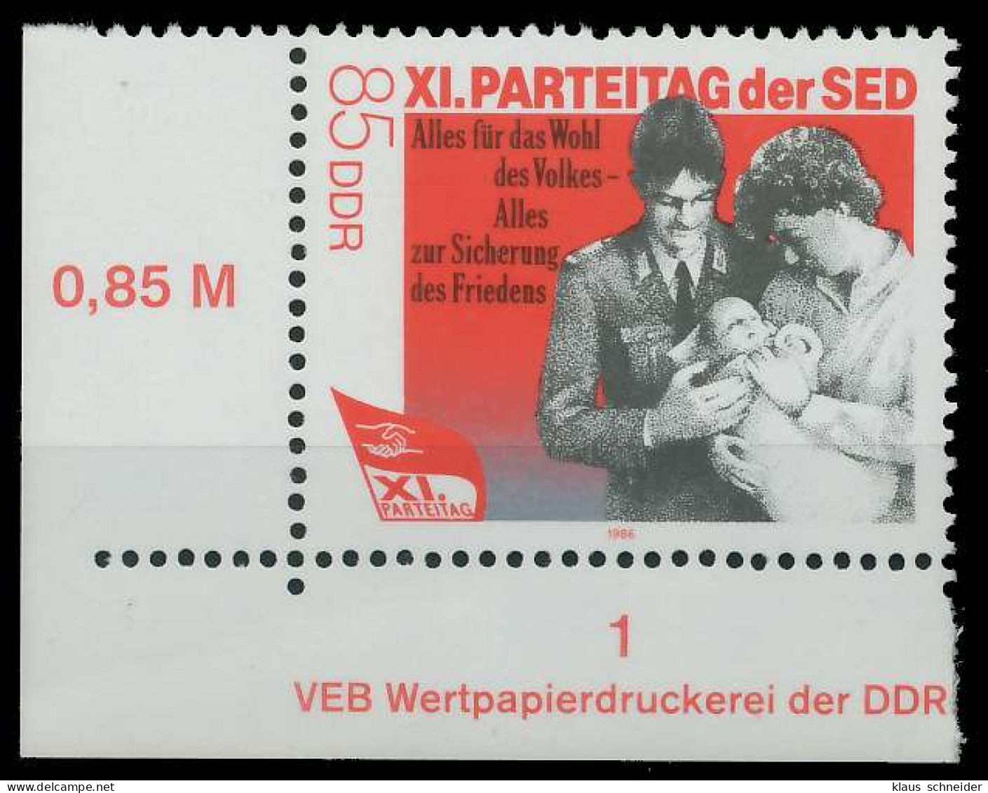 DDR 1986 Nr 3012 Postfrisch ECKE-ULI X0CC606 - Neufs