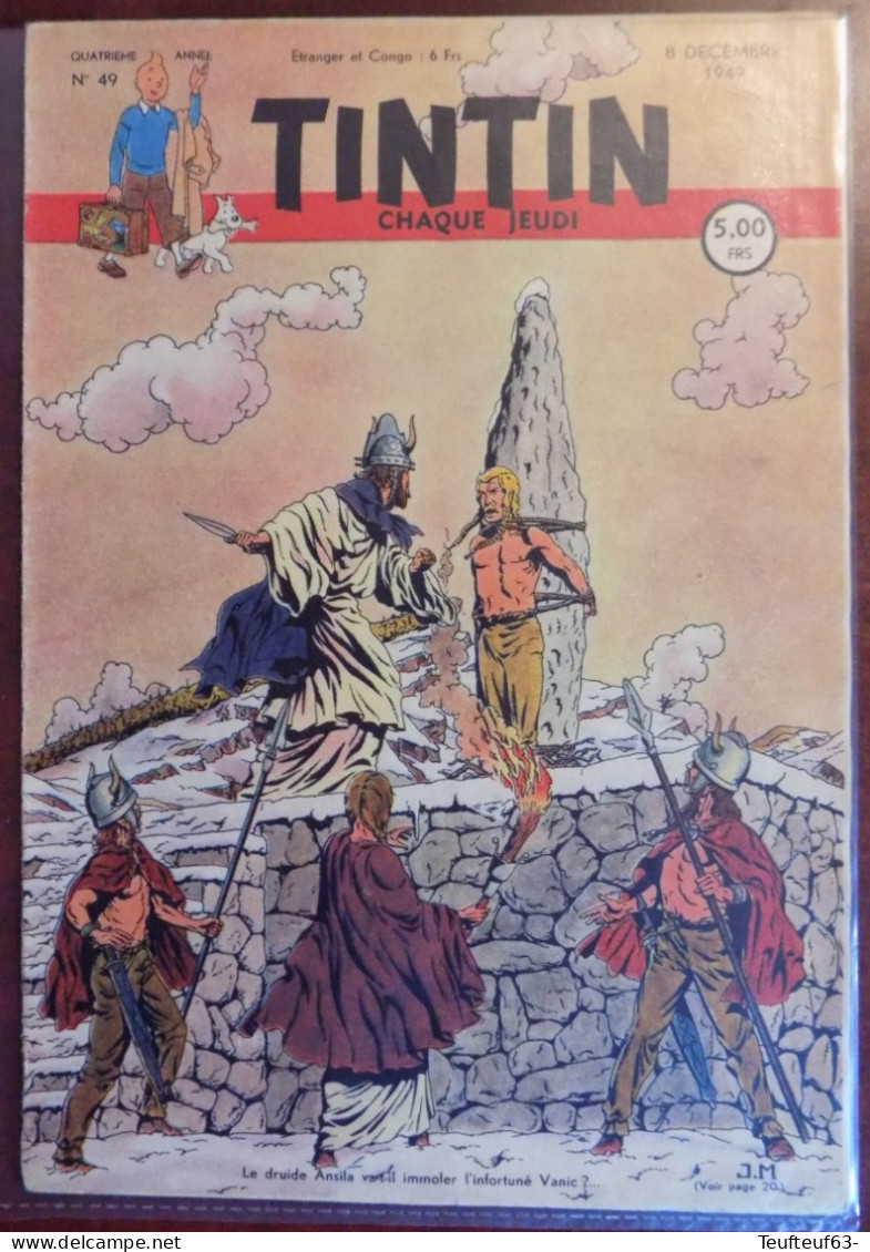 Tintin N° 49-1949 Alix - Tintin Et L'or Noir - Tintin