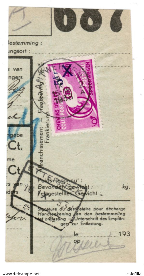 Fragment Bulletin D'expedition, Obliterations Centrale Nettes, ANTWERPEN Pour ETTERBEEK - Usati