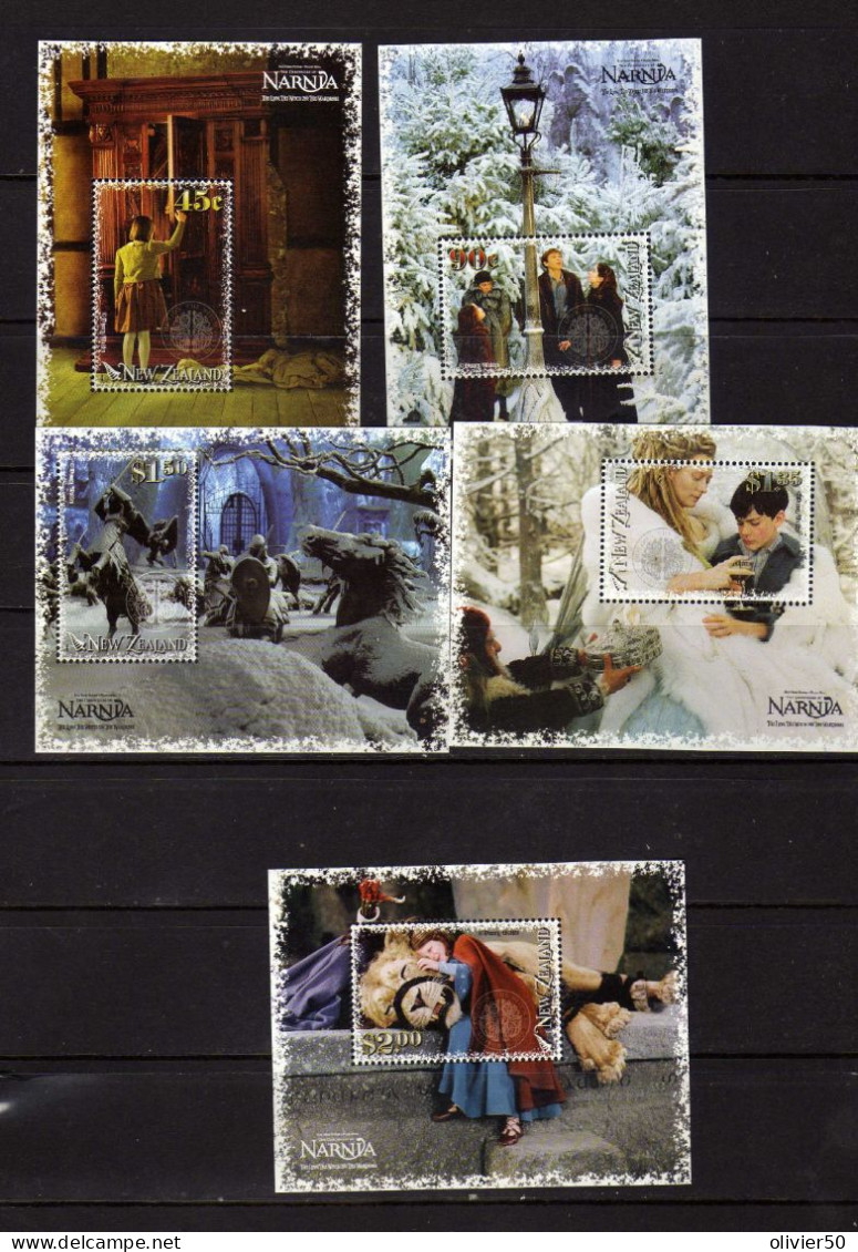 Nouvelle-Zelande - 2005  - 5 BF - Narnia - Film - Cinema - Neuf** - MNH - Blocs-feuillets