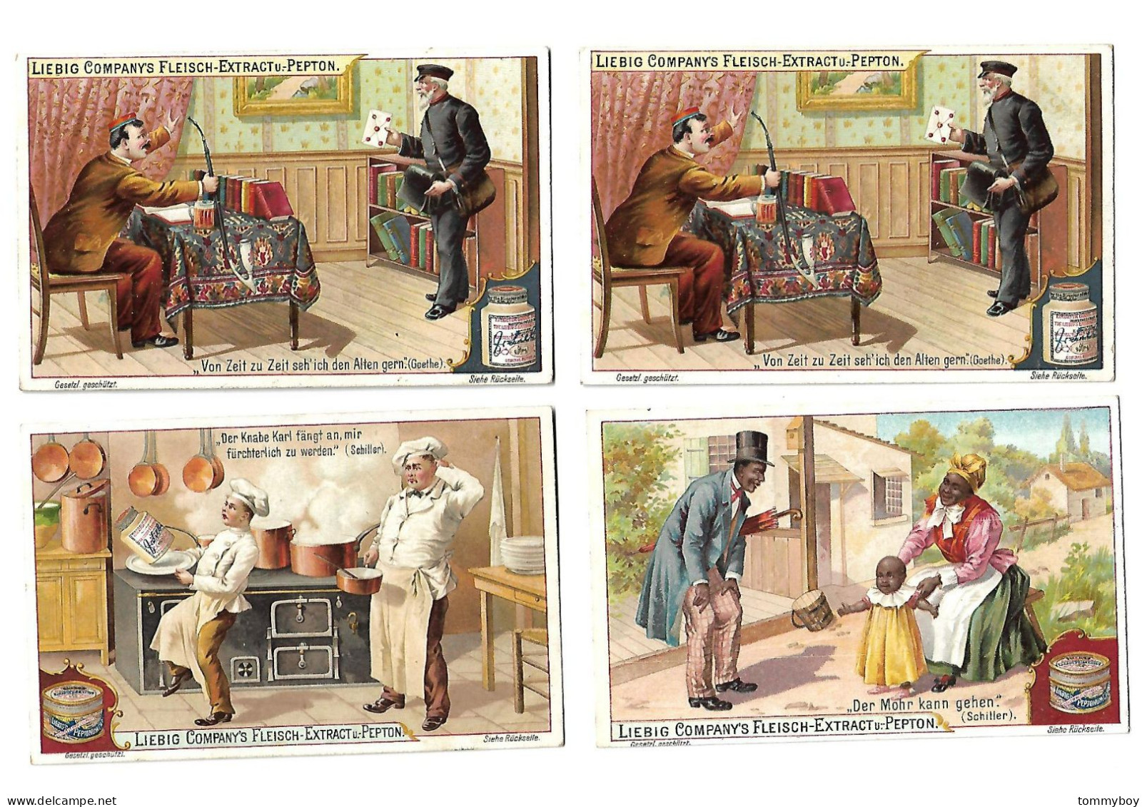 S 621, Liebig 6 Cards, Zitate (Illustriete - German) (ref B14) - Liebig