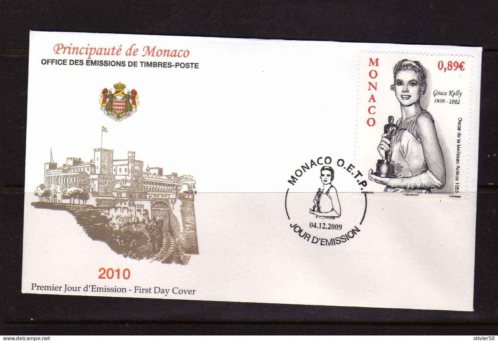 Monaco - FDC   Grace Kelly -  Actrice - Film - Cinema - Lettres & Documents