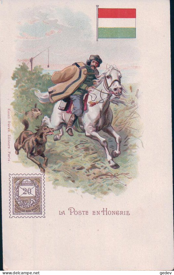 La Poste En Hongrie, Facteur, Timbre Et Armoirie, Litho (943) - Post & Briefboten