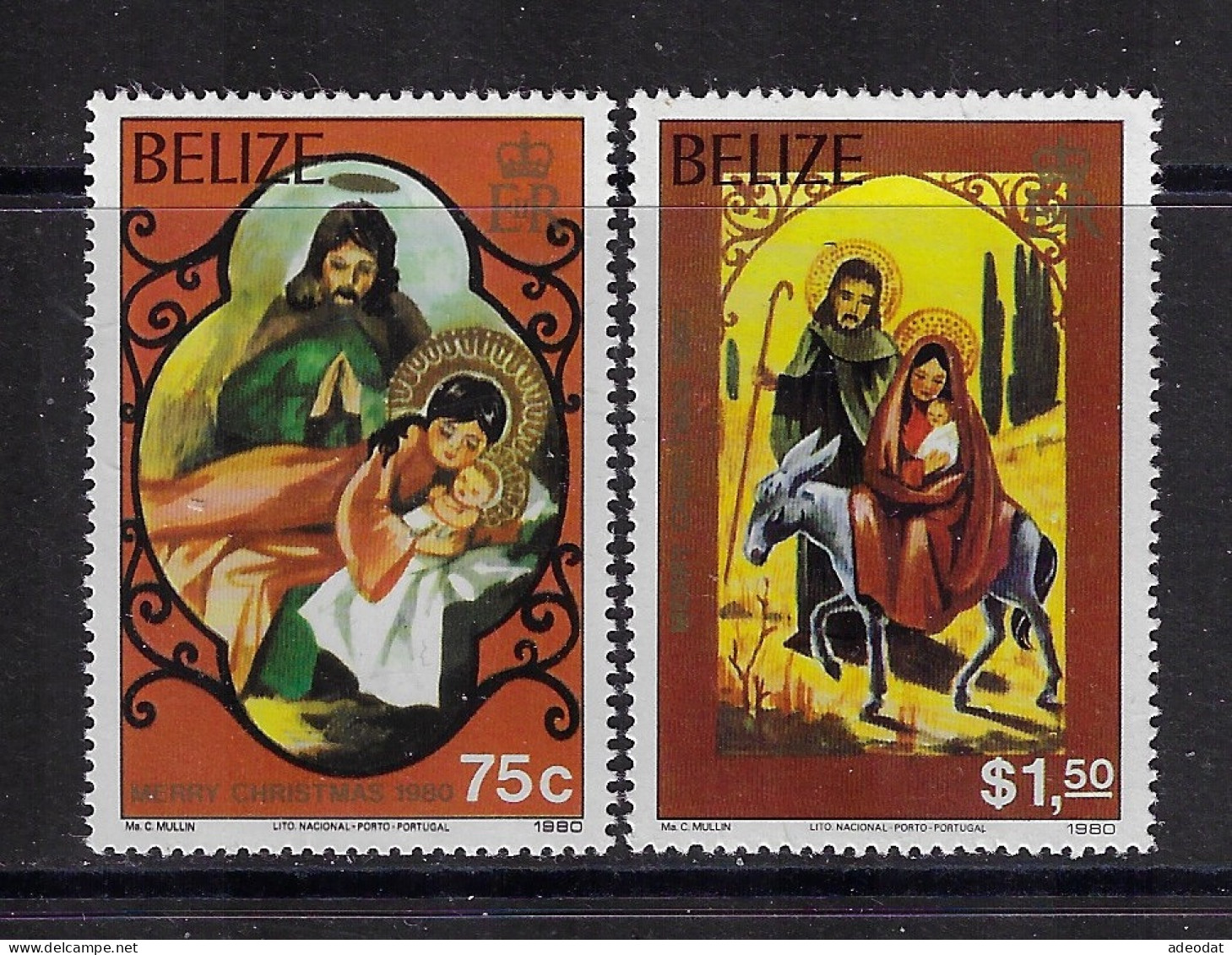 BELIZE 1980 CHRISTMAS  SCOTT# 527,529 MNH  VALUE $4.50 - Belize (1973-...)