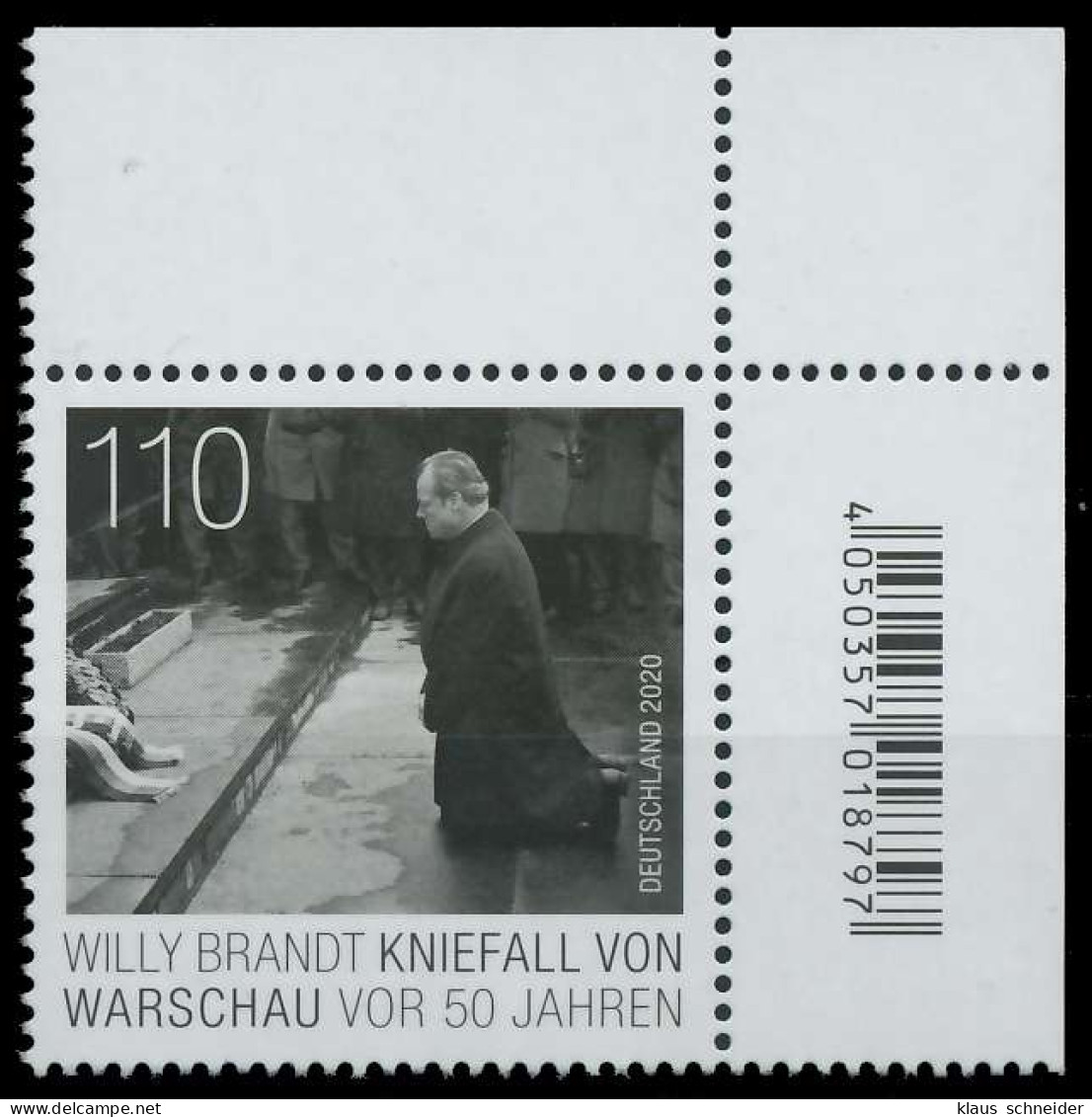 BRD BUND 2020 Nr 3579 Postfrisch ECKE-ORE SEE1712 - Unused Stamps
