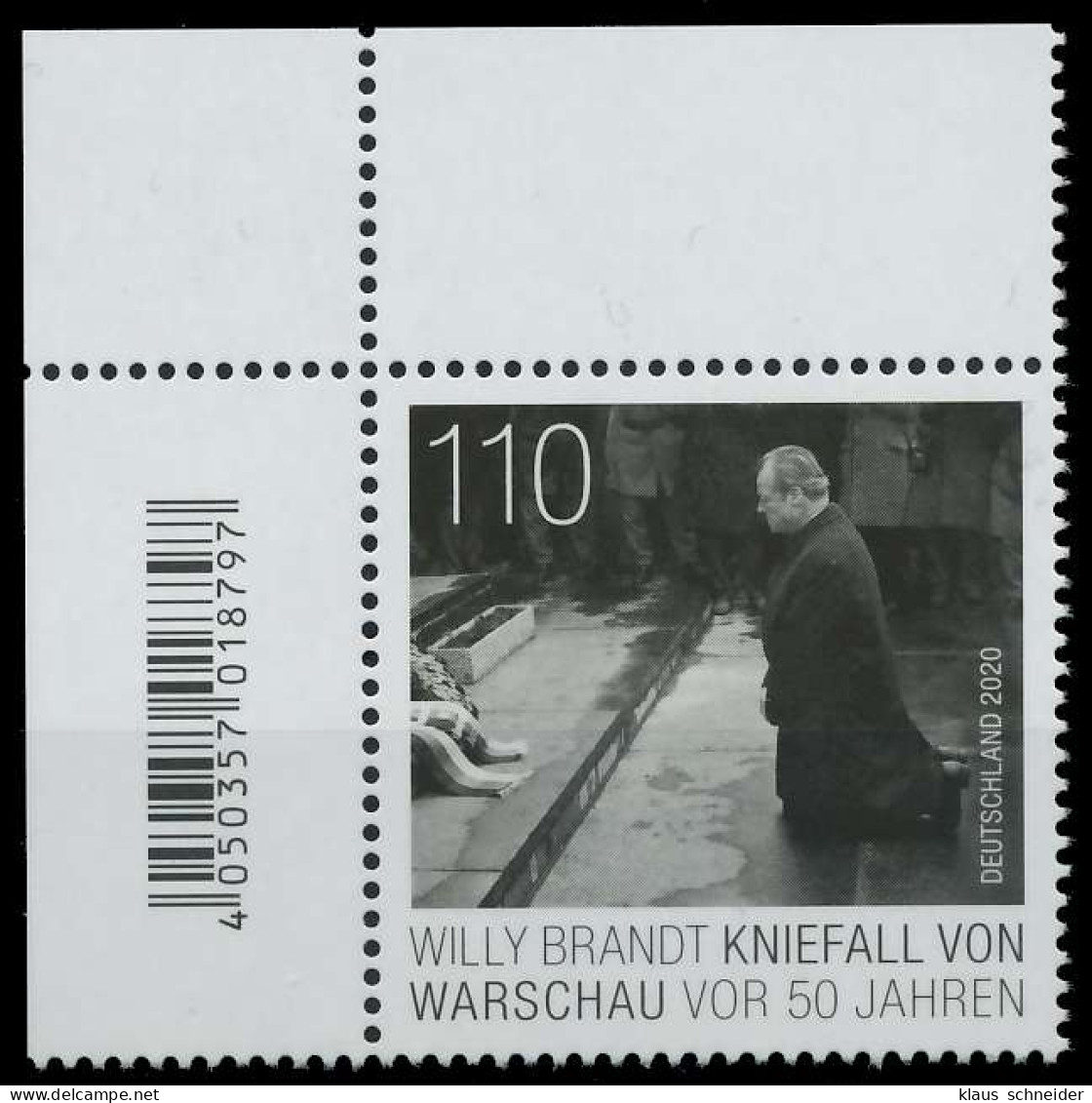 BRD BUND 2020 Nr 3579 Postfrisch ECKE-OLI SEE170E - Unused Stamps
