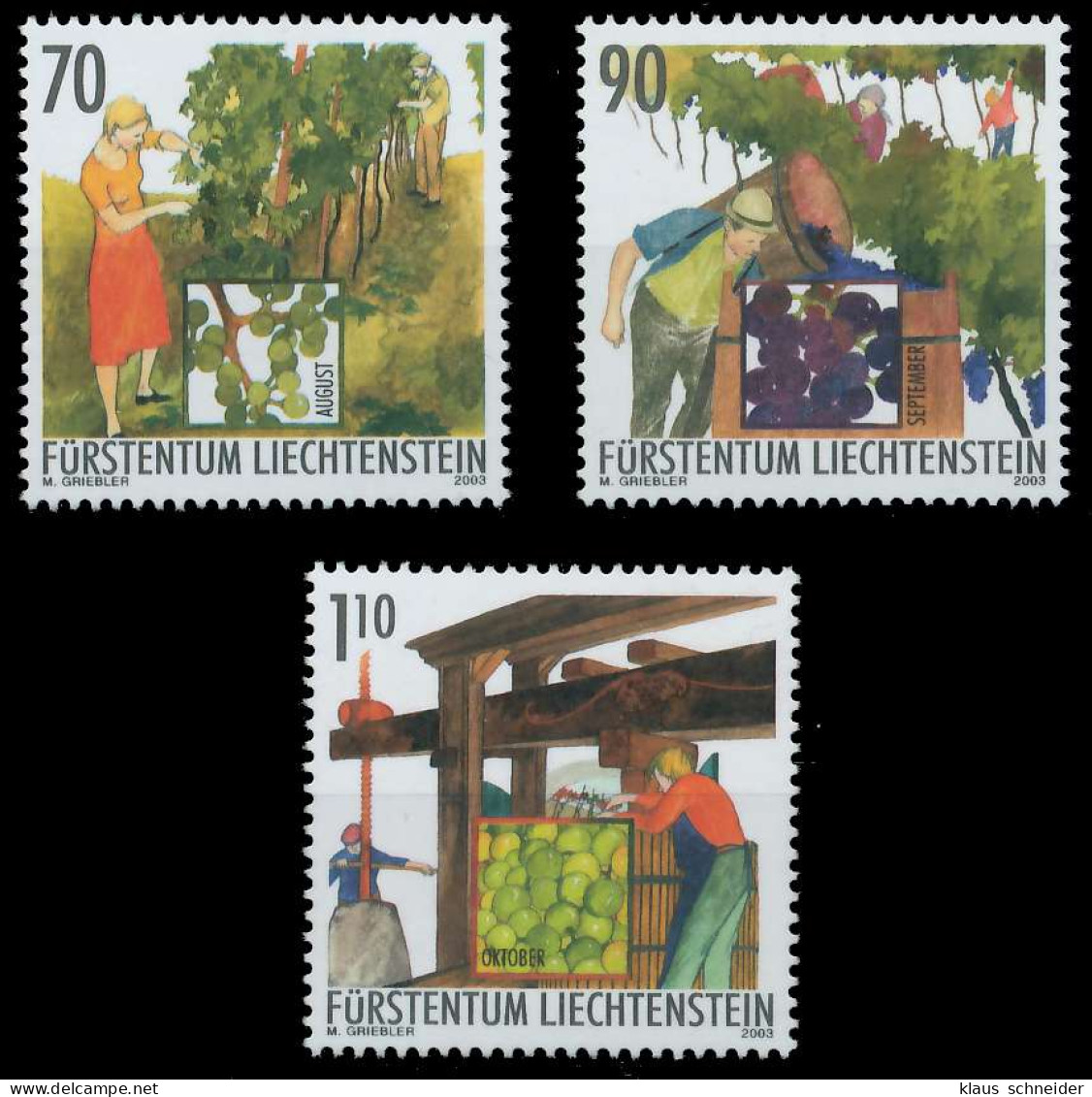 LIECHTENSTEIN 2003 Nr 1322-1324 Postfrisch SEE190A - Nuevos