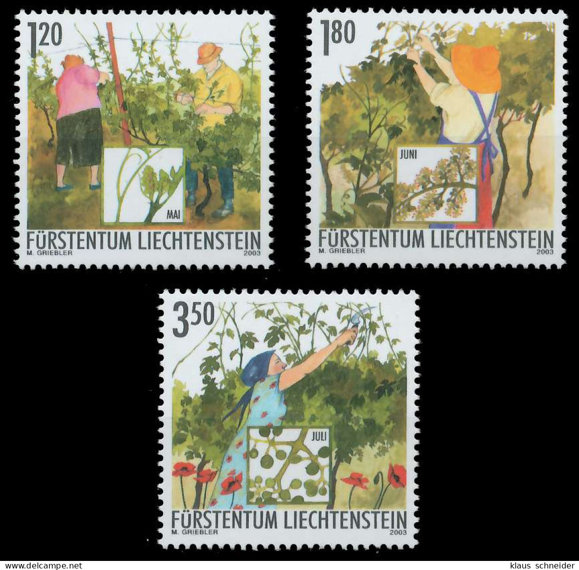 LIECHTENSTEIN 2003 Nr 1316-1318 Postfrisch SEE1932 - Unused Stamps