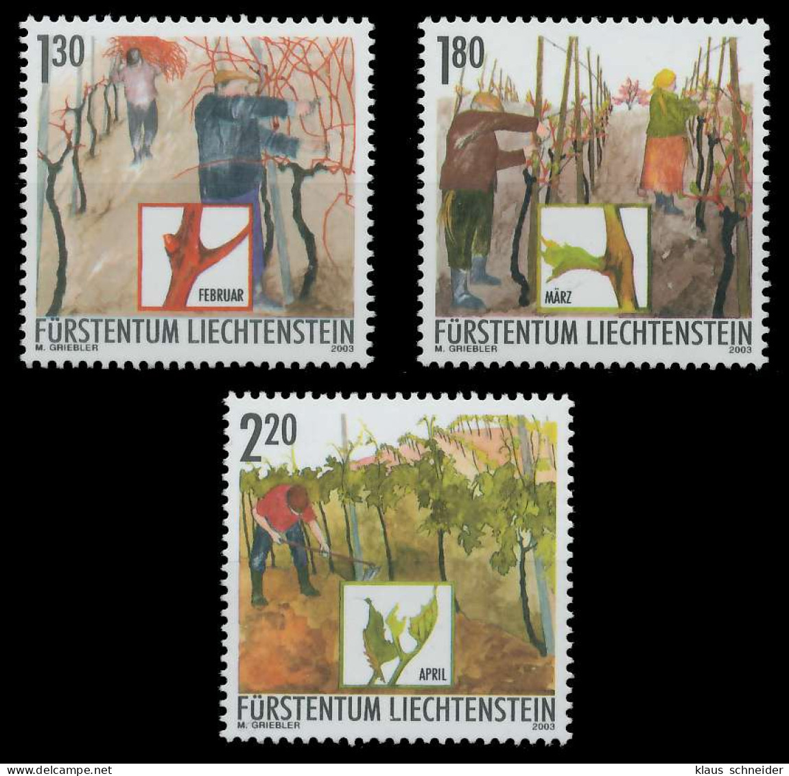 LIECHTENSTEIN 2003 Nr 1311-1313 Postfrisch SEE1936 - Unused Stamps