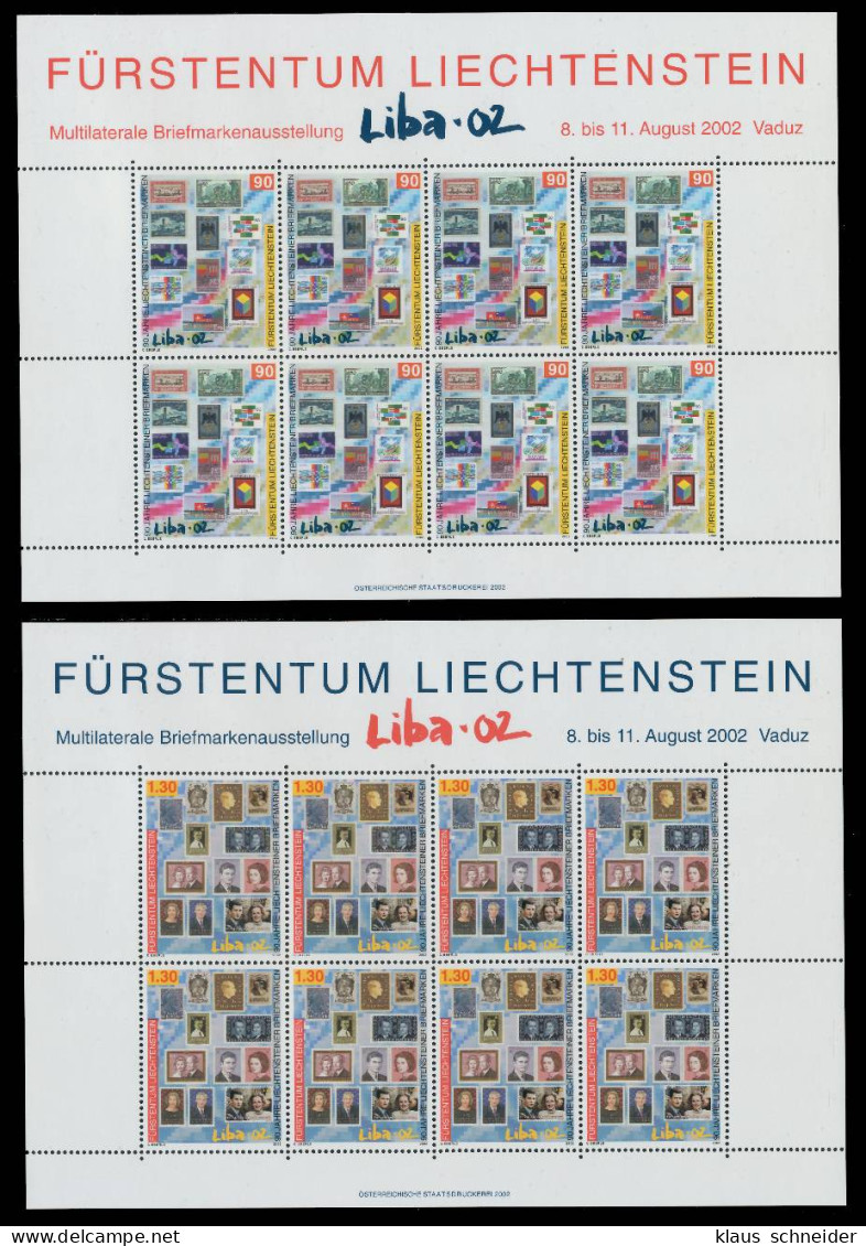 LIECHTENSTEIN 2002 Nr 1297KB-1298KB Postfrisch X393A9E - Ungebraucht