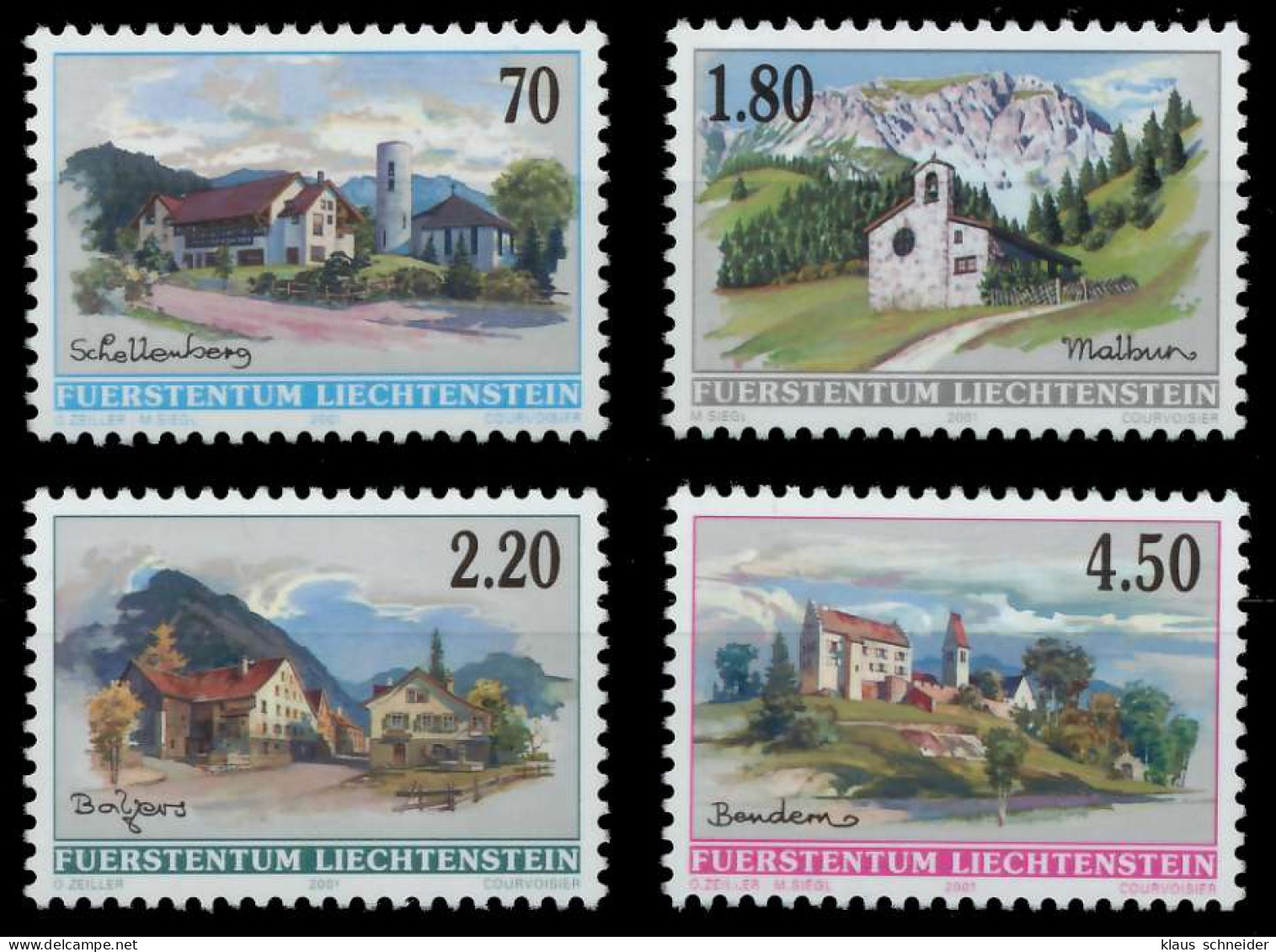 LIECHTENSTEIN 2001 Nr 1262-1265 Postfrisch SEE1996 - Ungebraucht