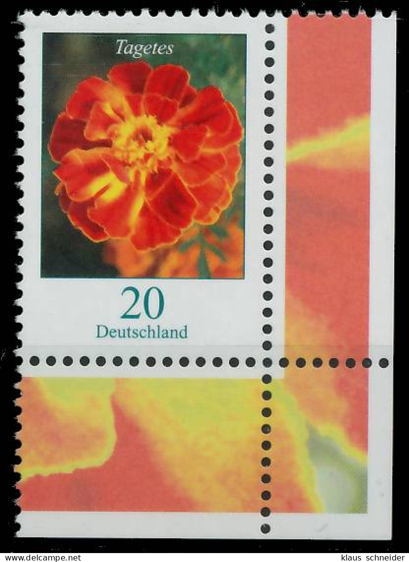 BRD BUND DS BLUMEN Nr 2471A Postfrisch ECKE-URE X393C0E - Unused Stamps