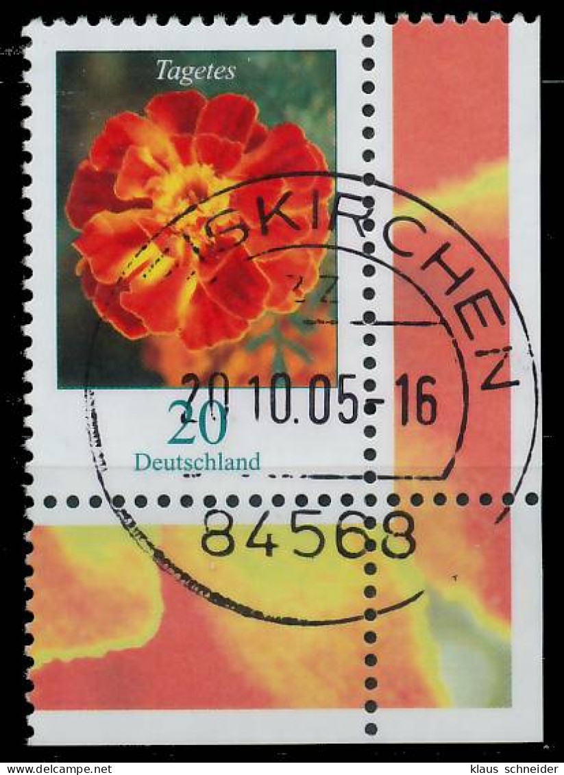 BRD BUND DS BLUMEN Nr 2471A Zentrisch Gestempelt ECKE-URE X393C16 - Oblitérés