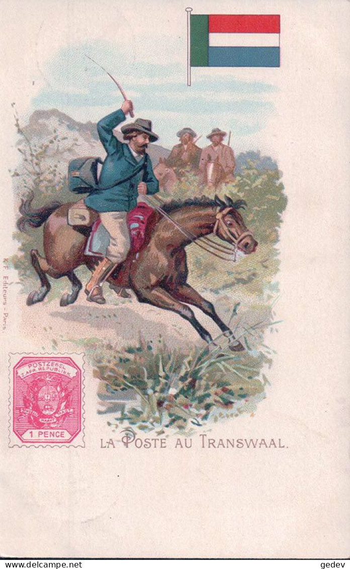 La Poste Au Transwaal, Facteur, Timbre Et Armoirie, Litho (935) - Postal Services