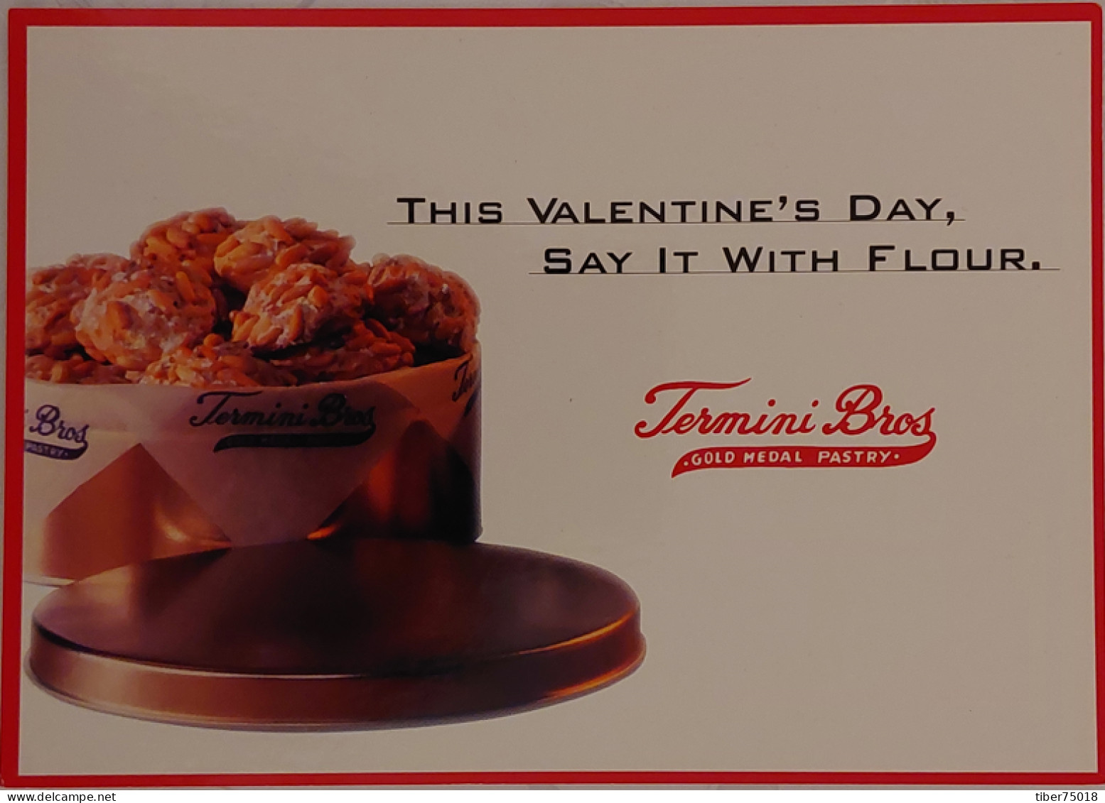 Carte Postale - Termini Bros. (gold Medal Pastry) This Valentine's Day, Say It With Flour. (macaron - Chocolat) - Publicité